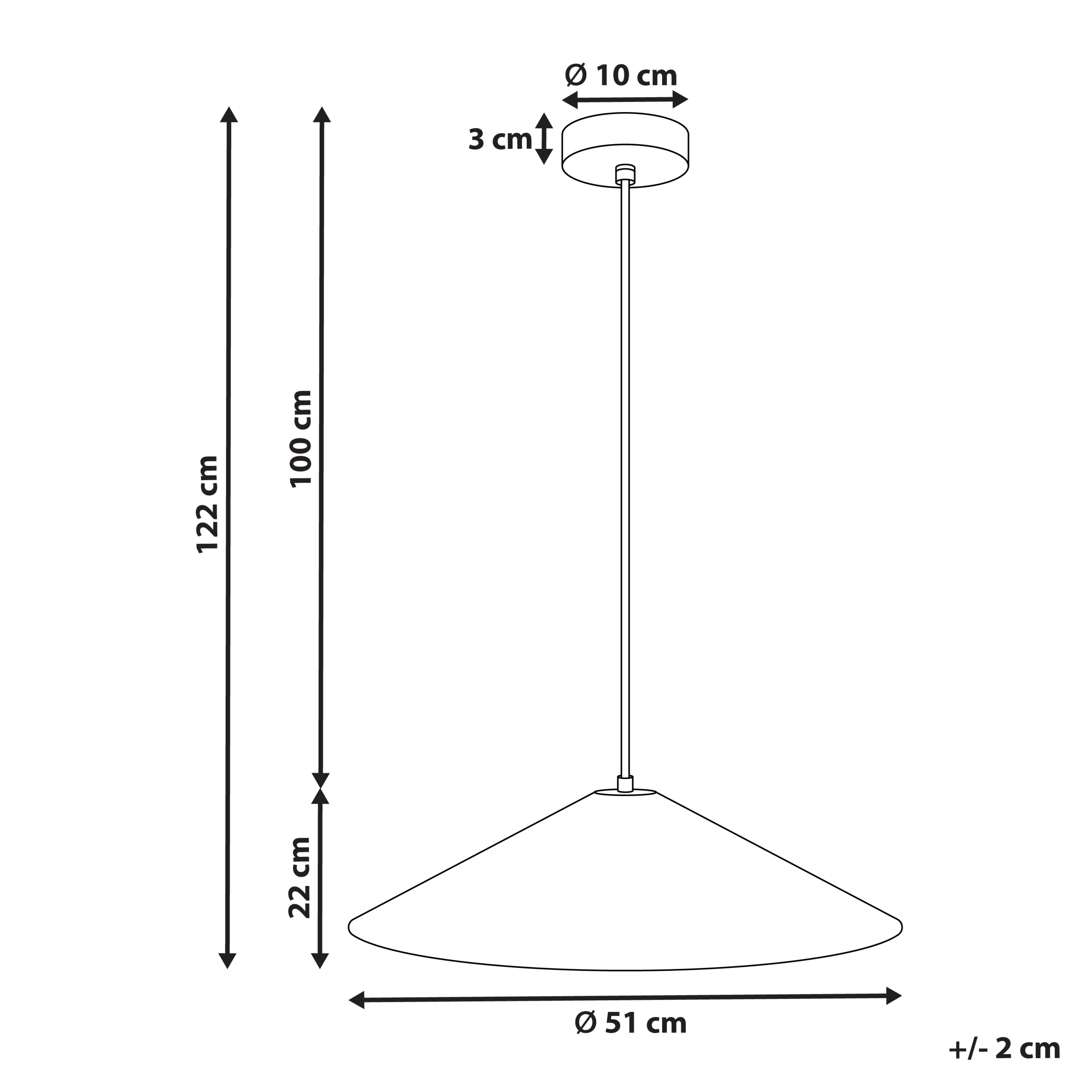 Loftlampe PORONGOS Papmaché Hvid