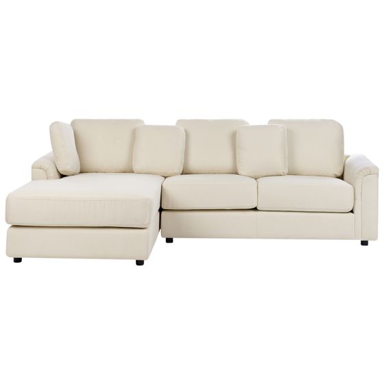 Hjørnesofa 4 personers KOHLO Lys Beige Højrevendt