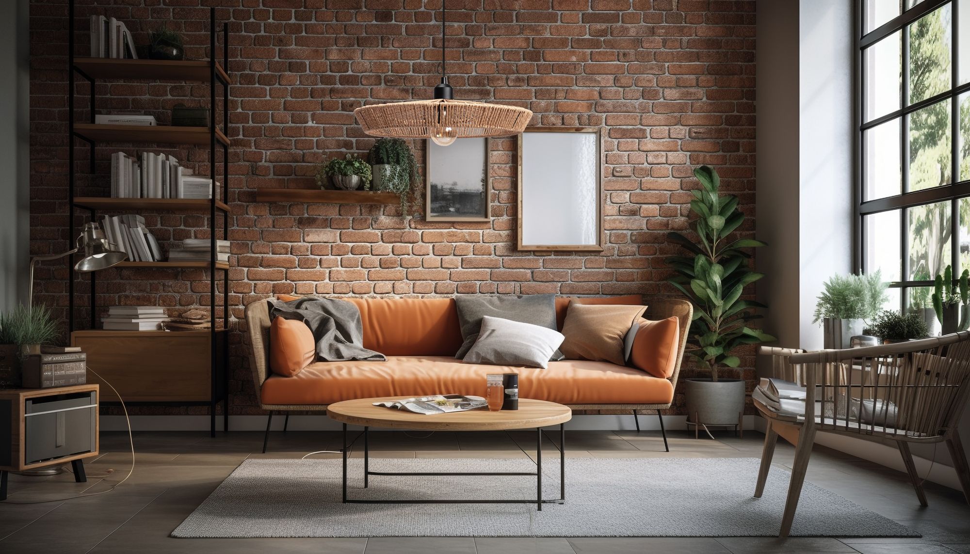 TOOLIGHT hængende loftlampe APP1407-1CP Brun 42x10x80cm