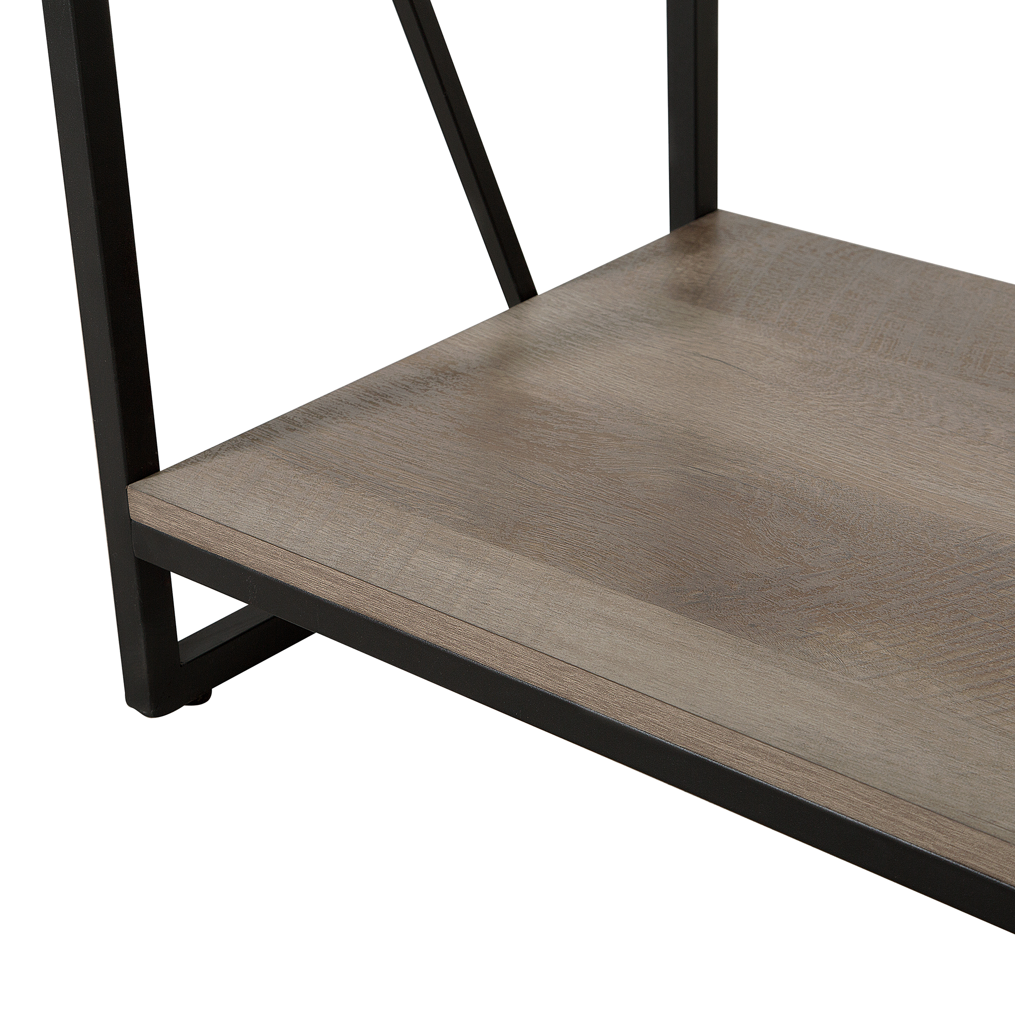 Bogreol med 4 hylder FORRES 143 cm Brun/sort