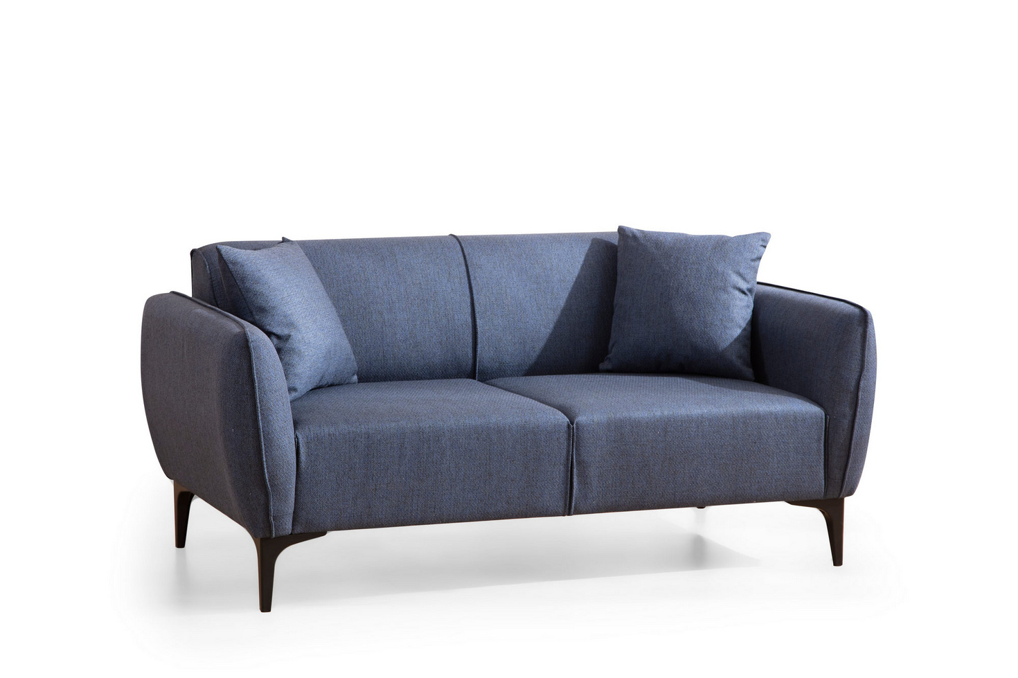 Norda Design Stilfuld 2-personers sofa, 160 cm | ramme i bøgetræ, 100% polyester, inkl. 2 puder | moderne industrielt design