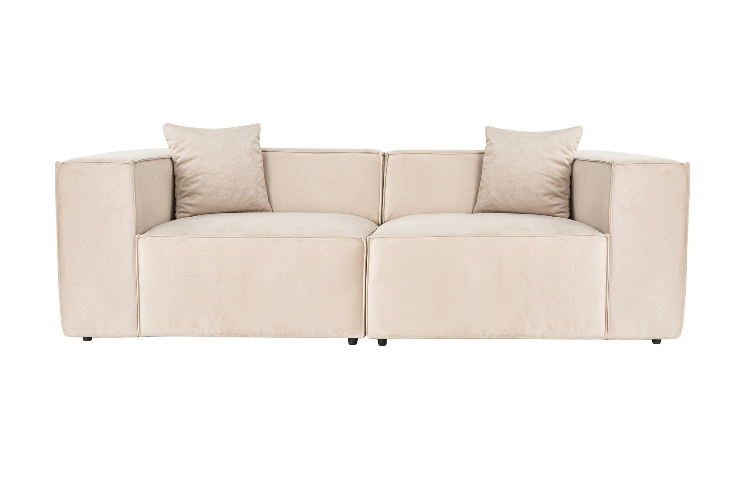 Norda Design Elegant 2-personers sofa, 220 cm | 100% ramme i avnbøg, 32 DNS-skum, inkl. 2 puder