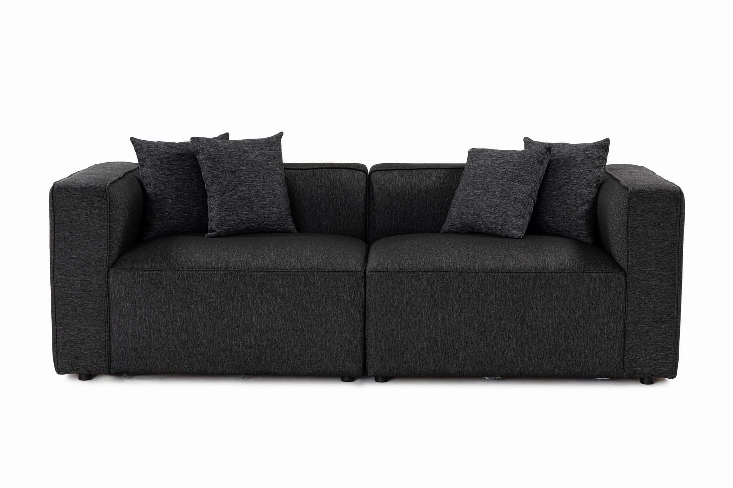 Norda Design Stilfuld 2-personers sofa, 220 cm | blødt tekstureret stof, ramme i bøg og gran | komfortabelt design