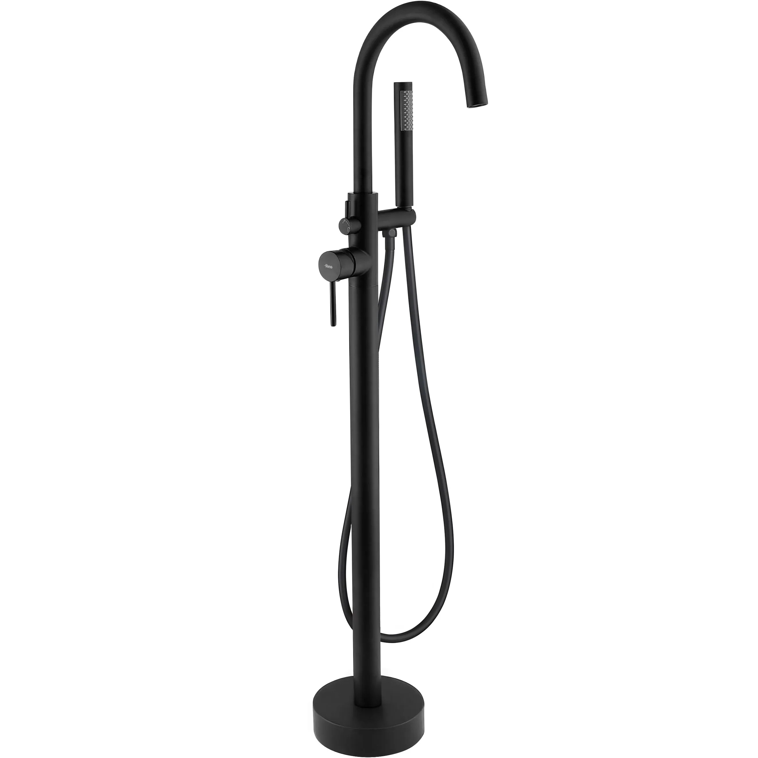 REA badekarsarmatur LUNGO Sort, 26x15x110,5cm