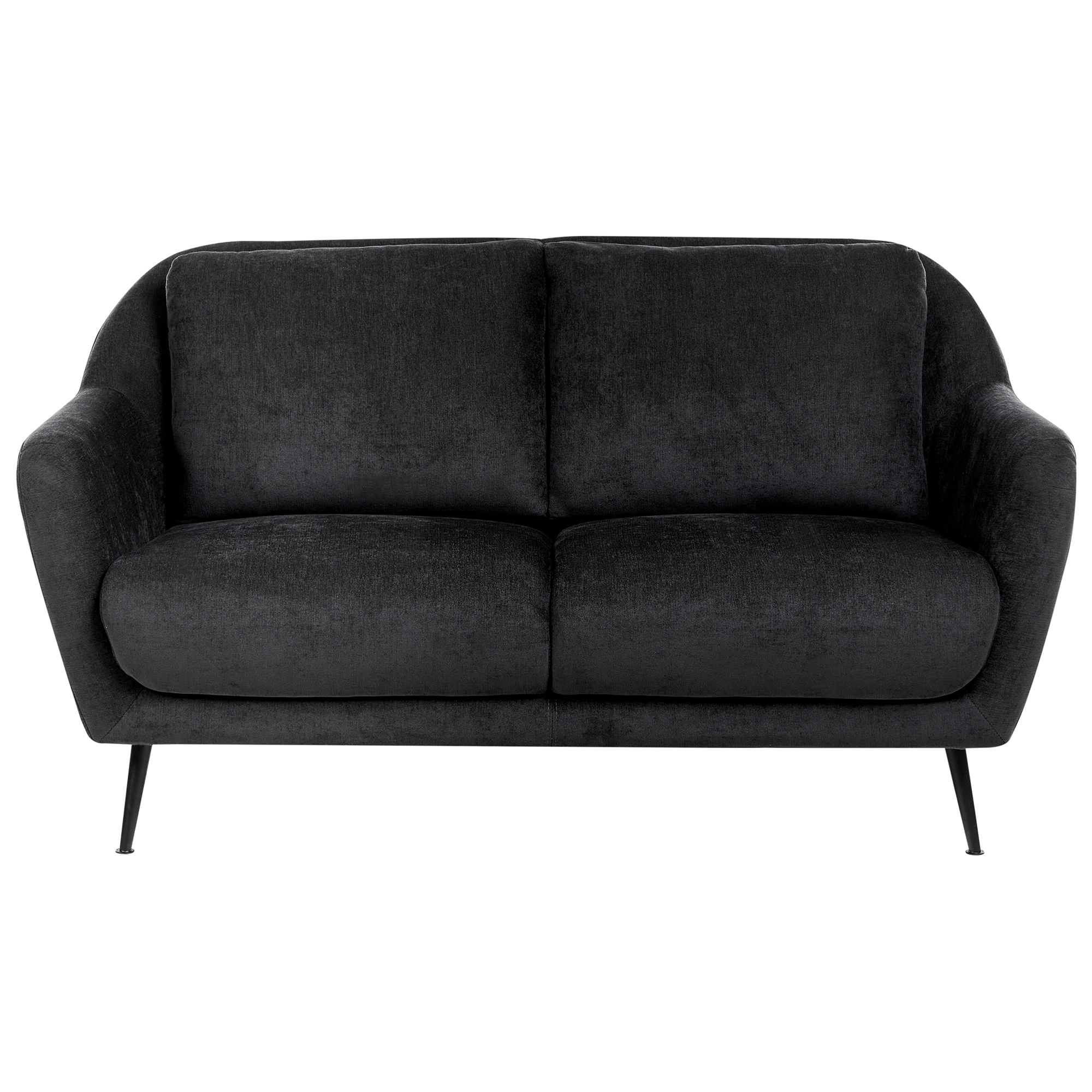 Sofa 2 personers EIBY Chenille Sort