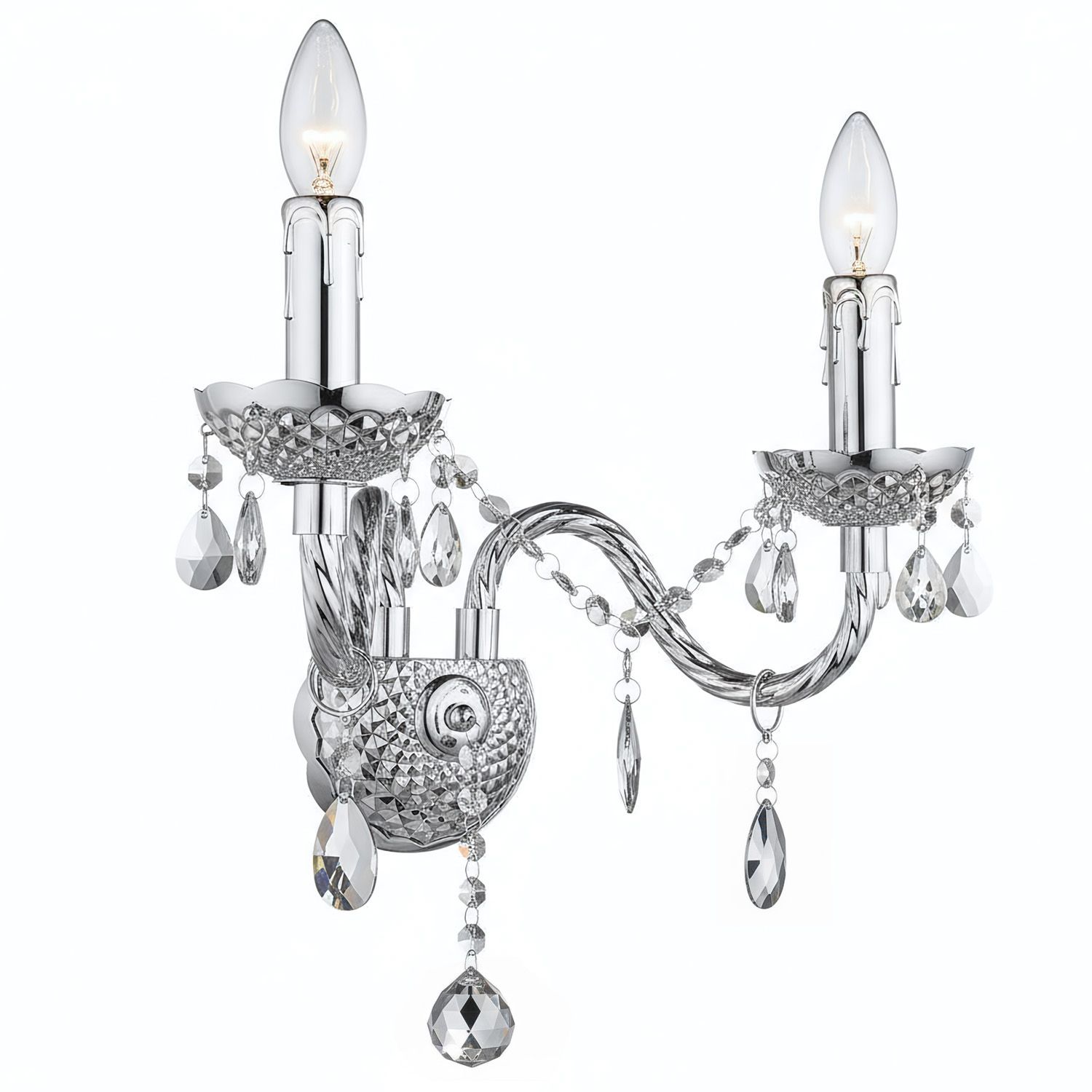 TOOLIGHT væglampe EBT017-2W Krom 18x40x36cm