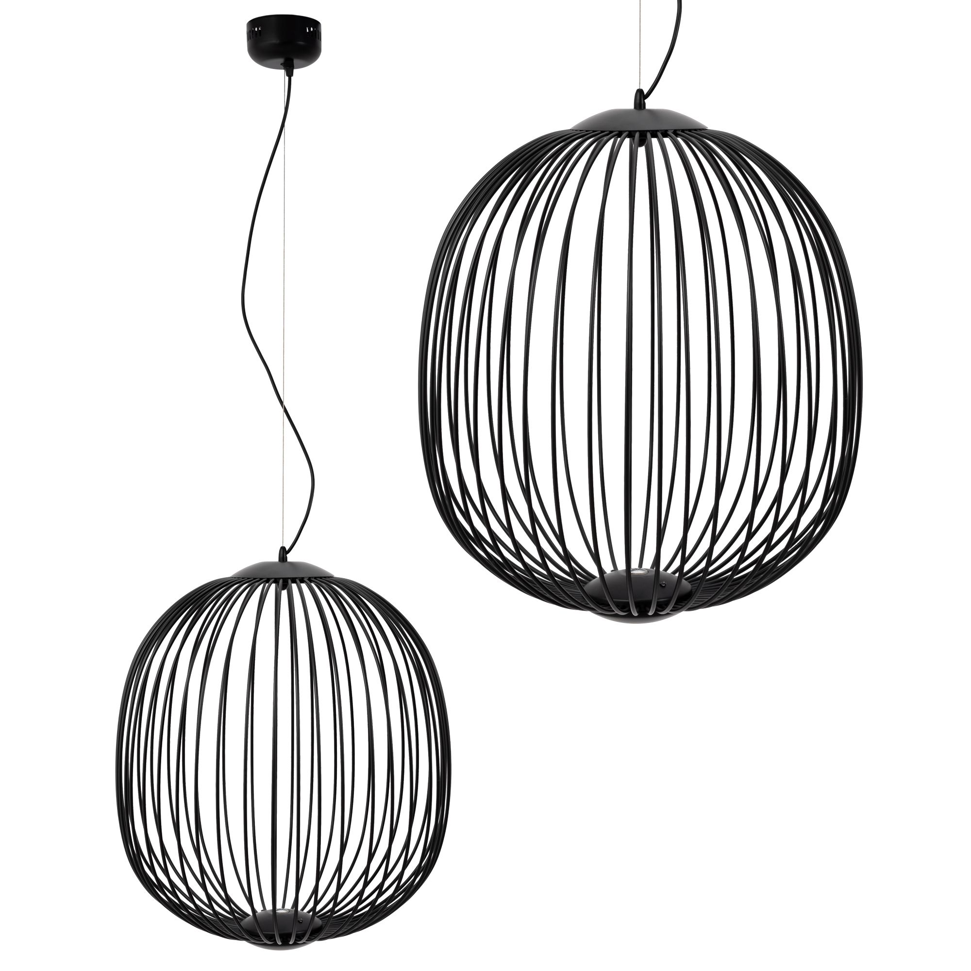 TOOLIGHT hængende loftlampe APP967-1CP Sort 55x50x90cm