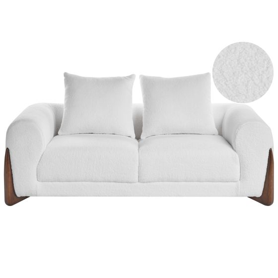 Sofa 2 personers VINLIDEN Boucle Hvid