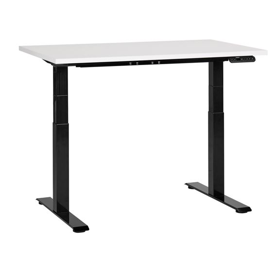 Elektrisk justerbart hæve sænkebord DESTINES 120 cm 72 cm Hvid/sort