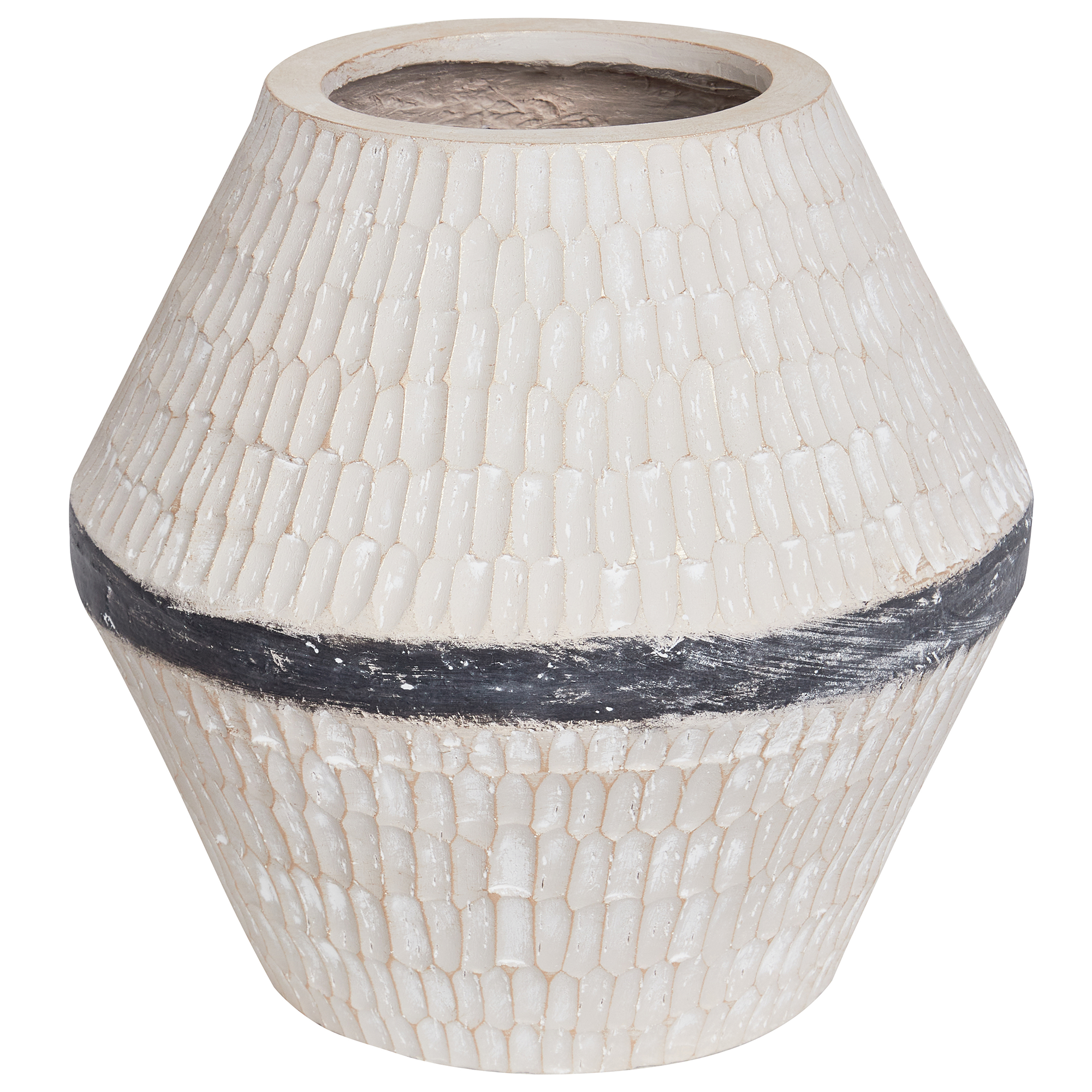 Blomstervase ARUNCUS 30 cm Keramik Beige