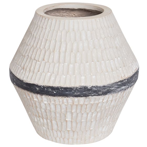 Blomstervase ARUNCUS 30 cm Keramik Beige
