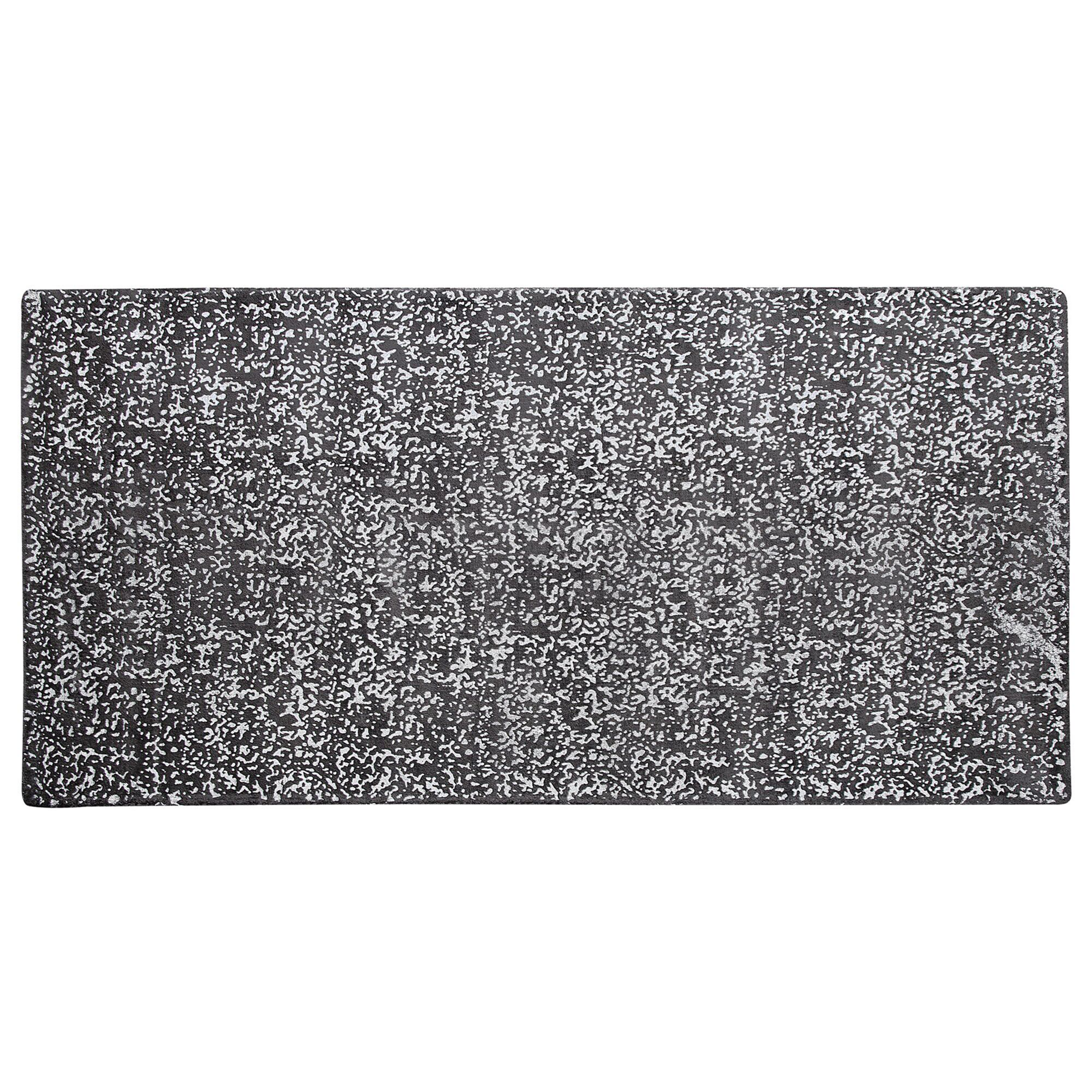Gulvtæppe ESEL Sølv 80 x 150 cm Viskose