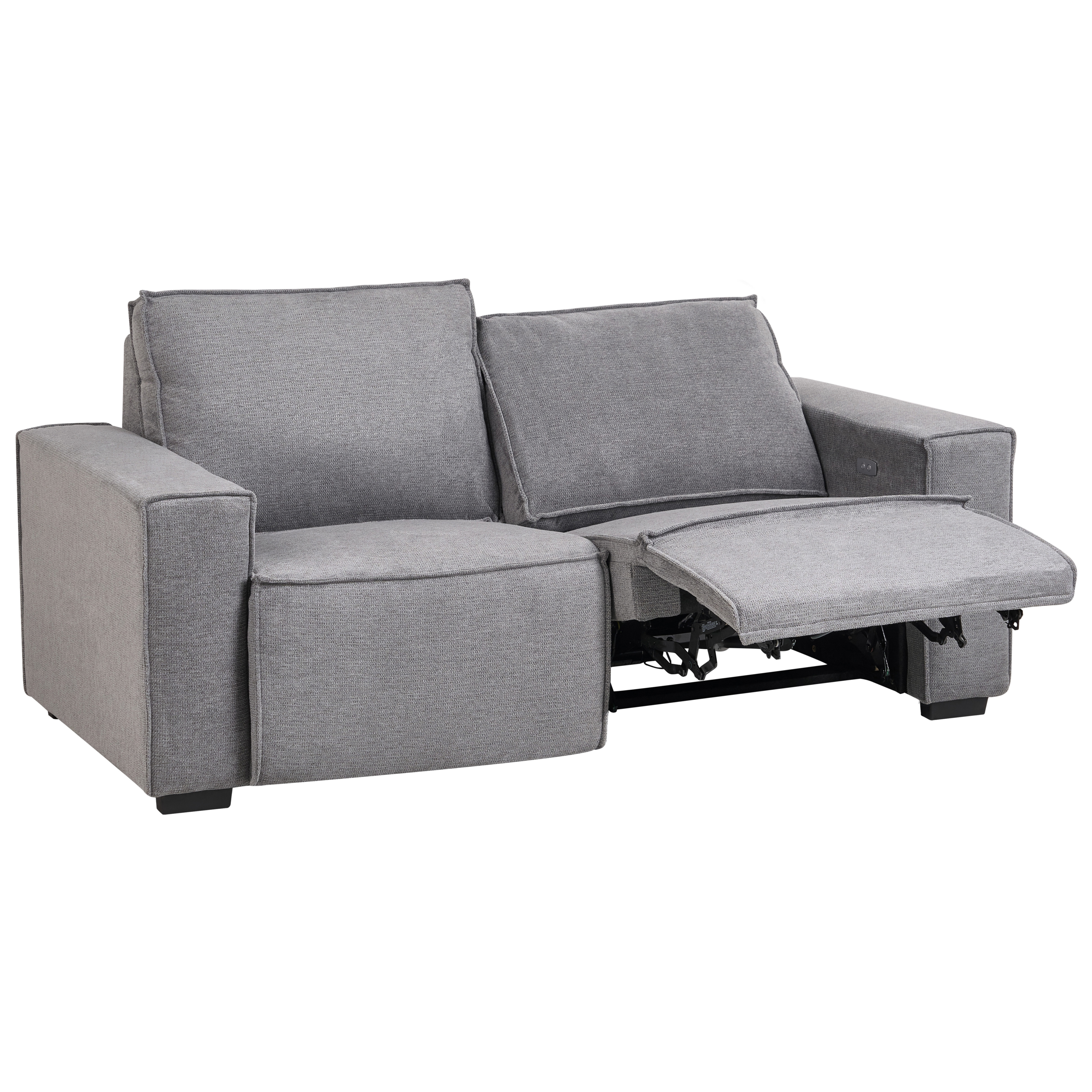Elektrisk recliner sofa 2 personers NUKARI Grå