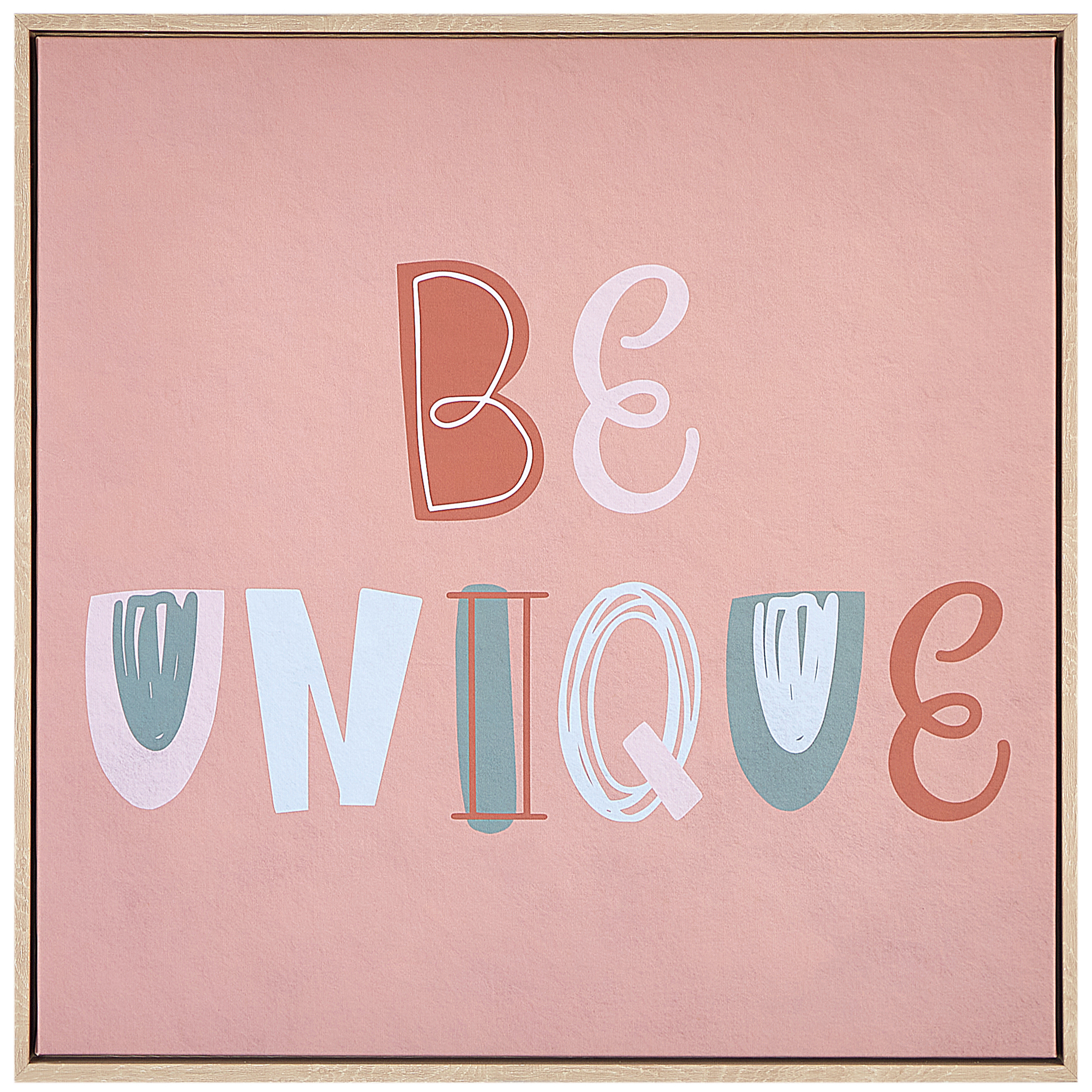 Lærred TAURISANO 63 x 63 cm Motiv for børn Lyserød