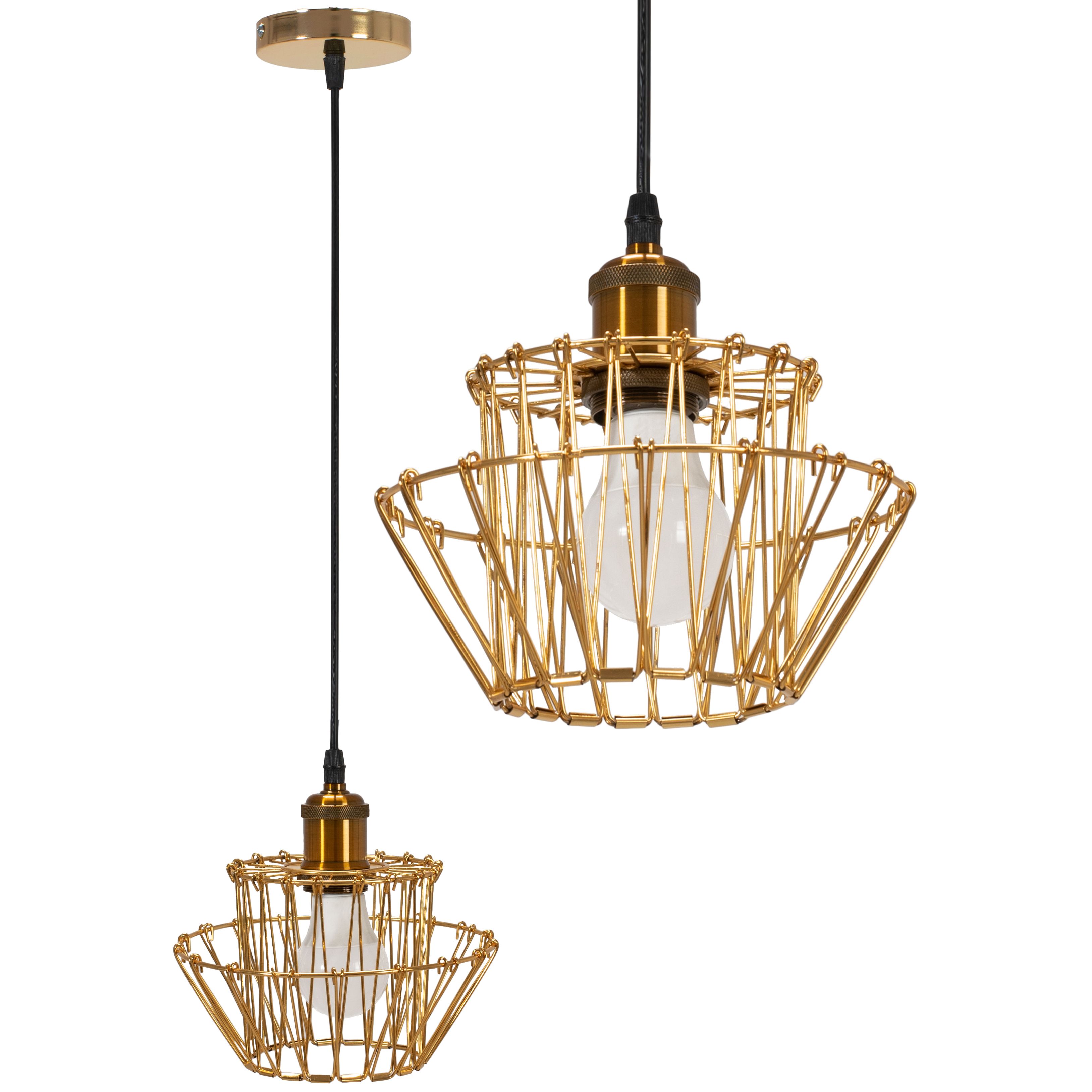 TOOLIGHT hængende loftlampe APP942-1CP SET 36CM Guld 17x20x20cm