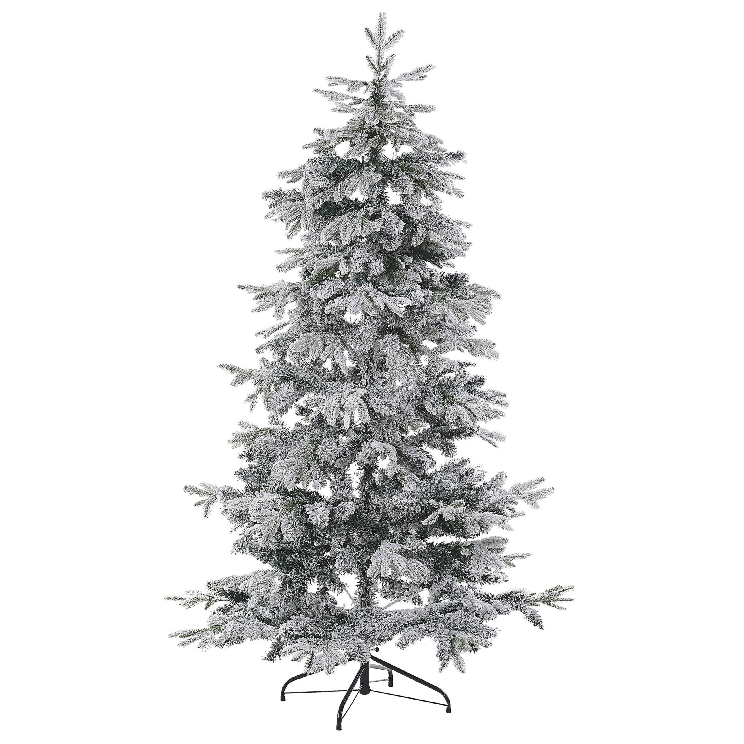 Sneklædt juletræ TOMICHI 210 cm Hvid