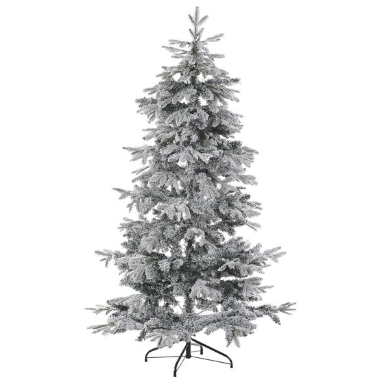 Sneklædt juletræ TOMICHI 210 cm Hvid