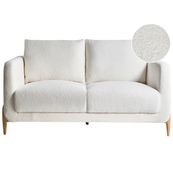 Sofa 2 personers GIMO Boucle Hvid