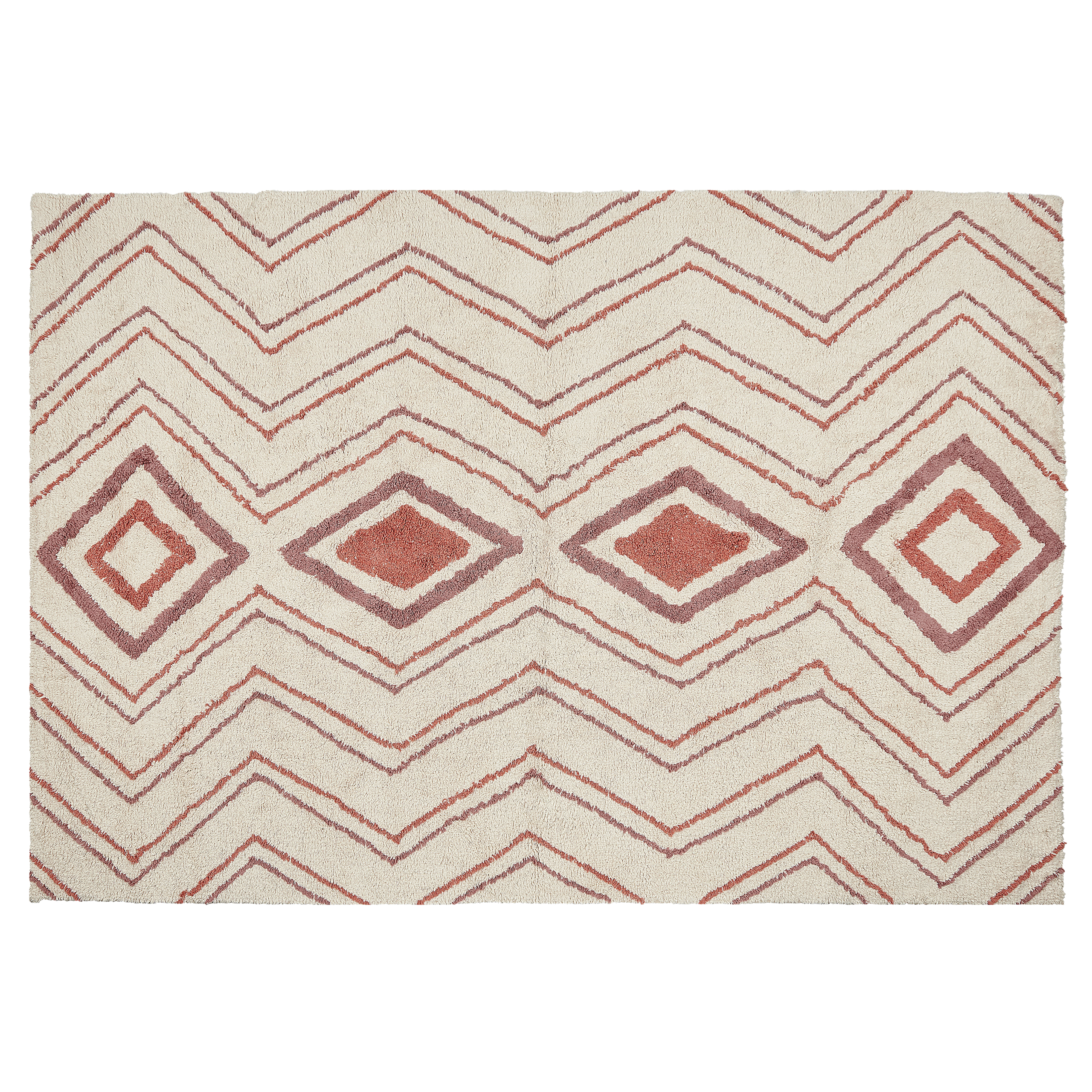 Gulvtæppe KASTAMONU Beige 140 x 200 cm Bomuld