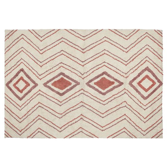 Gulvtæppe KASTAMONU Beige 140 x 200 cm Bomuld