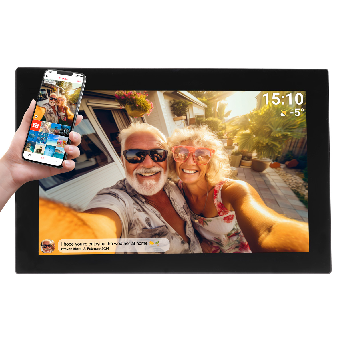 Denver PFF-1037BMK3 Digitale fotoramme Sort