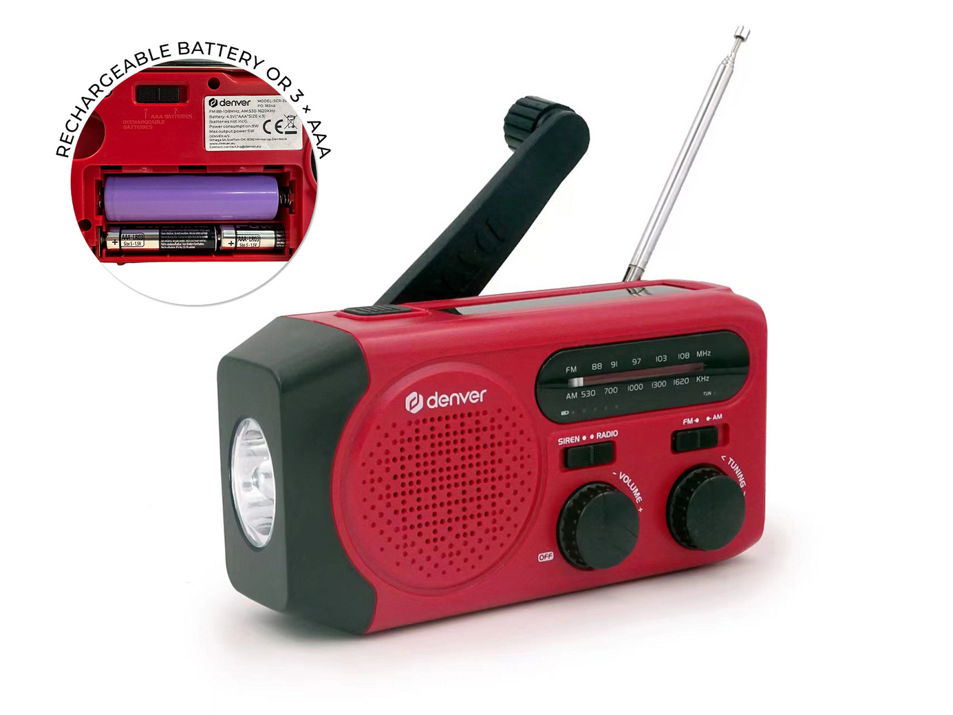 Denver SCR-2010MK2 nødradio