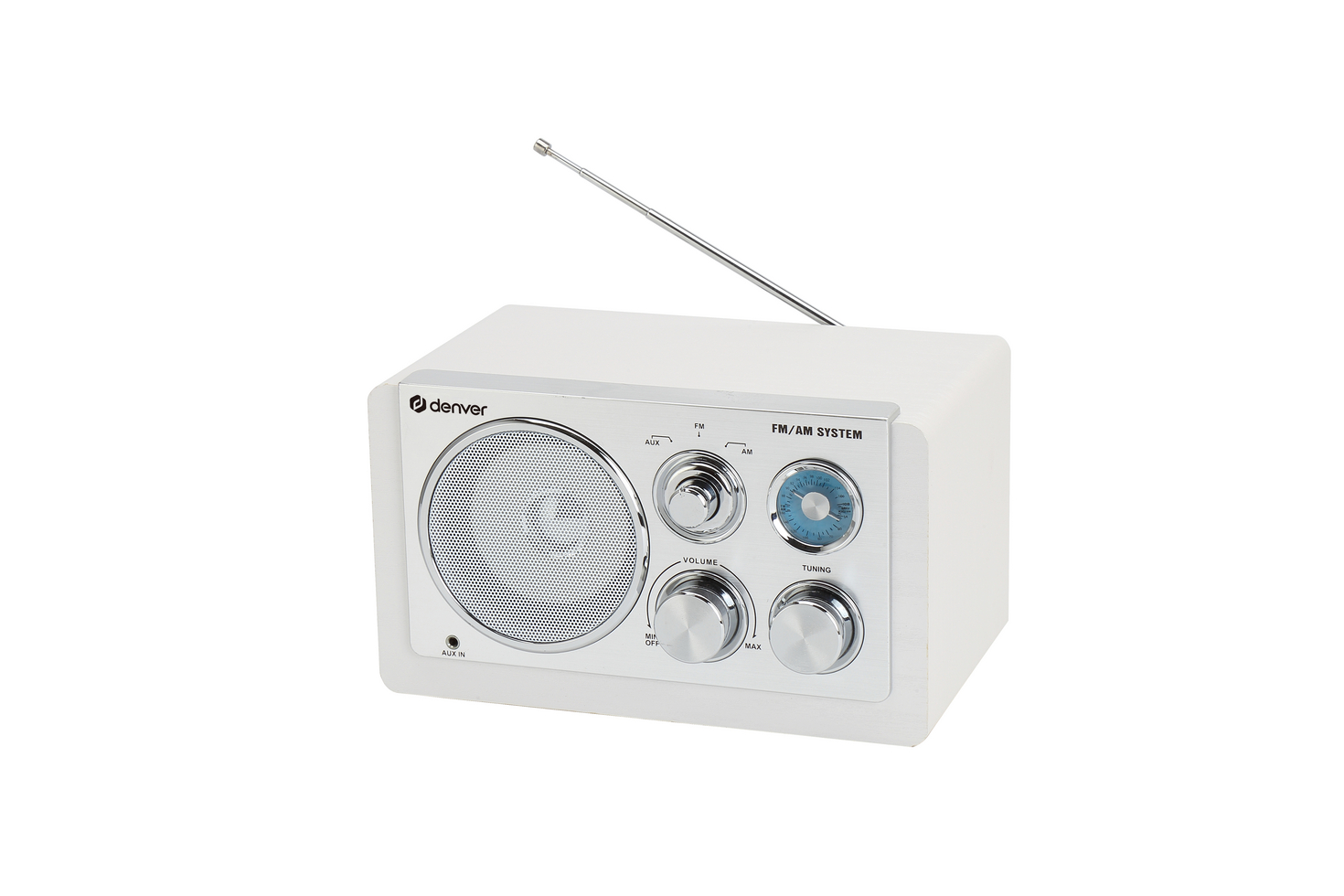 Denver TR-63W FM-radio, hvid