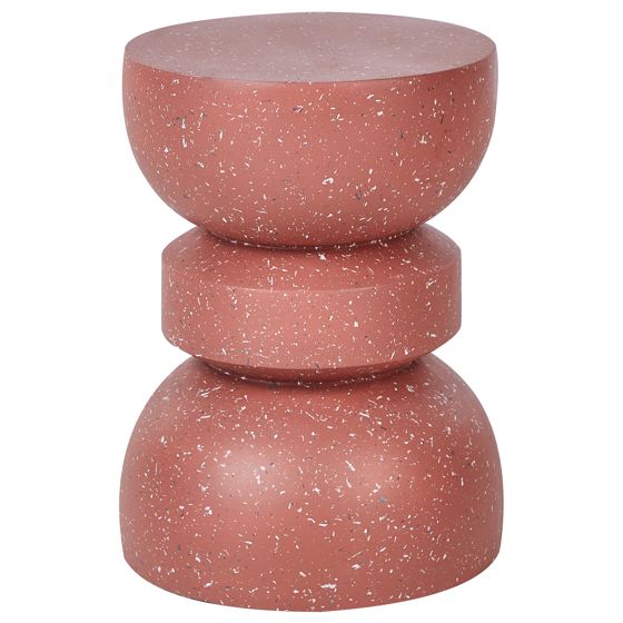 Bord FALIRO 37 cm 37 cm Terrazzo effekt Rød