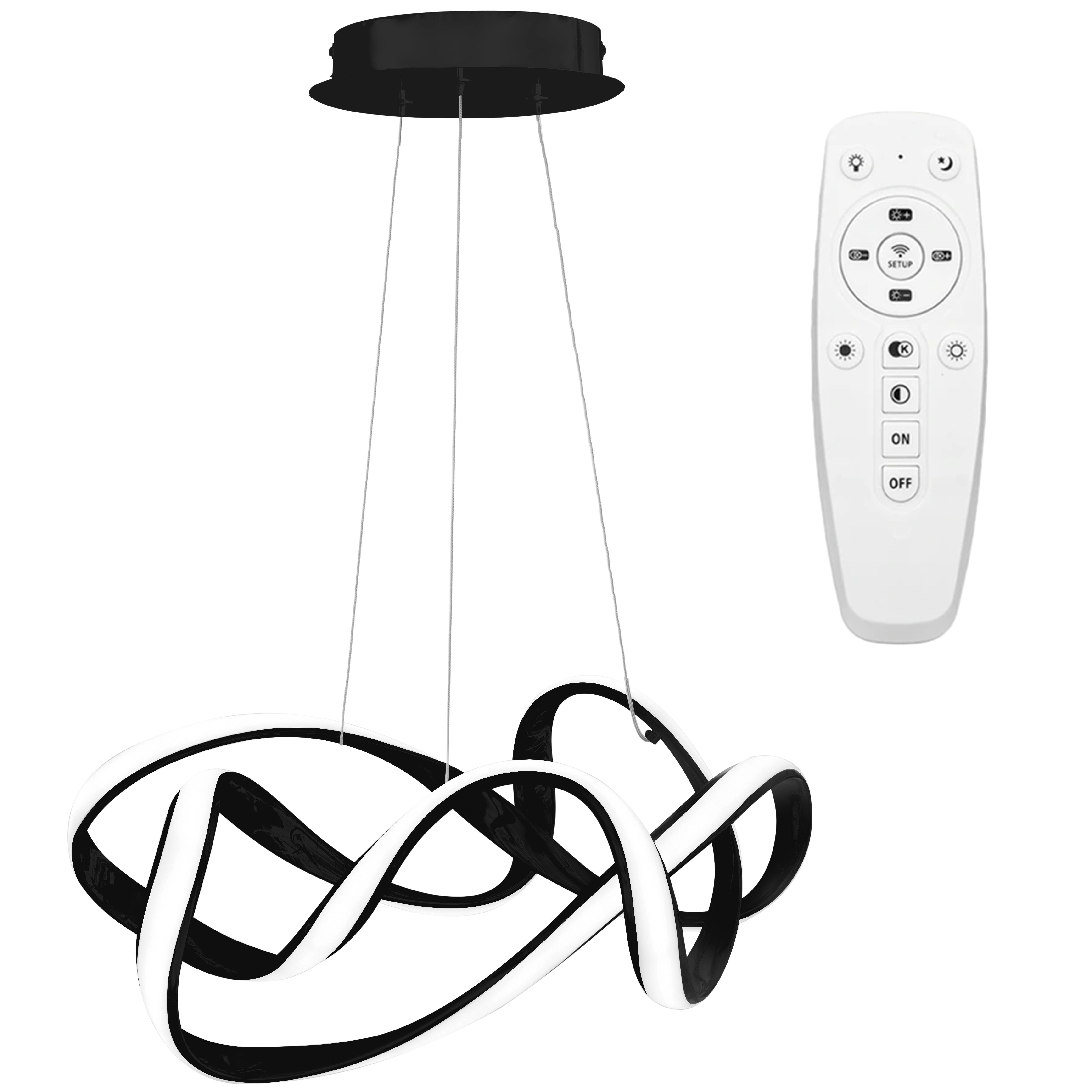 TOOLIGHT hængende loftlampe LED APP820-CP EVE Sort 20x49x90cm