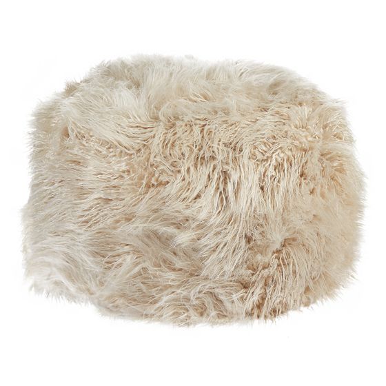 Puf TUKKI Kunstig pels Lys Beige