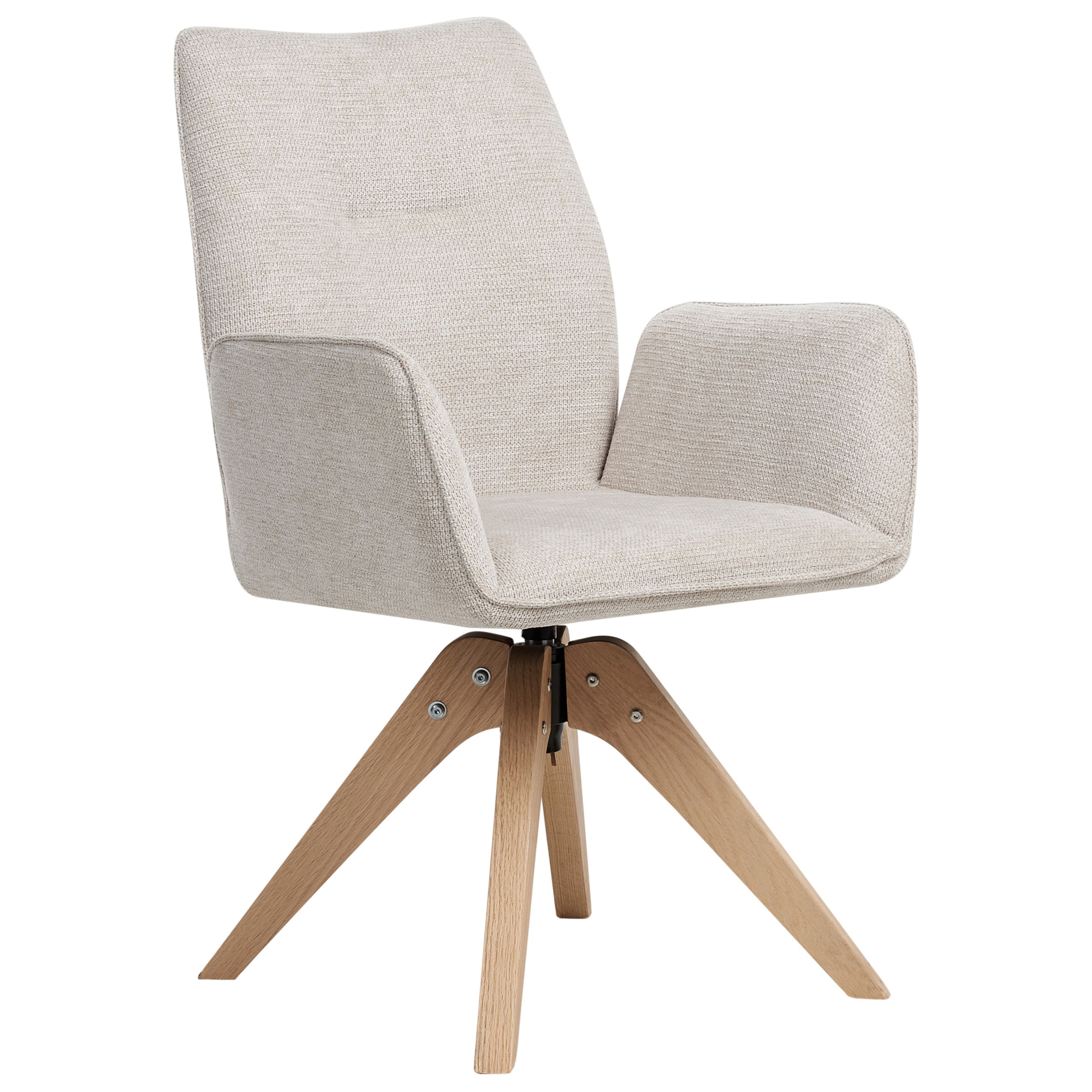 Spisebordsstol MOKENA Kunstlinned Lys Beige
