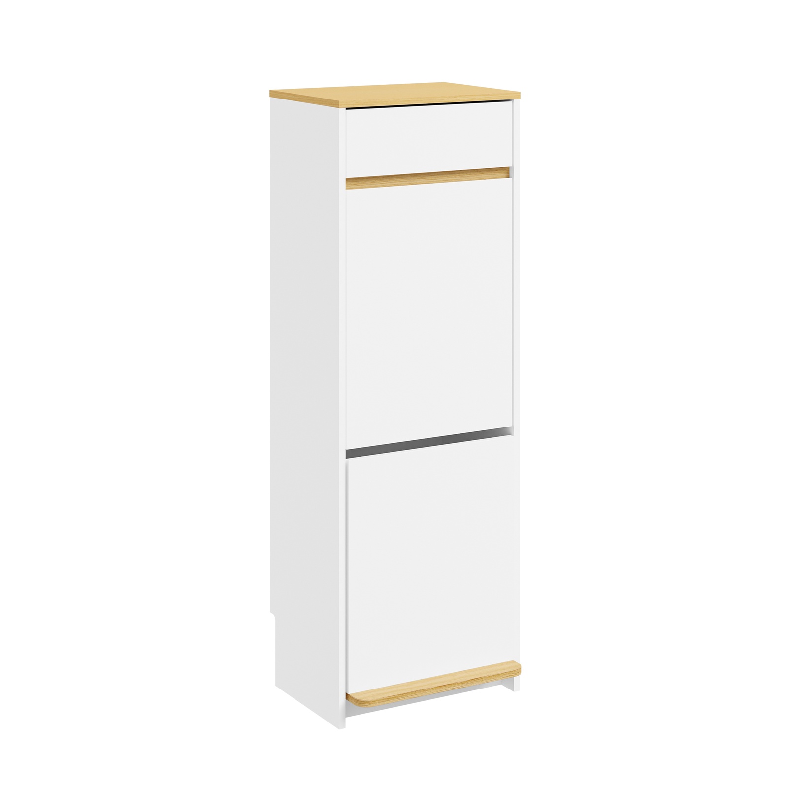 Indgangsskab med skoopbeholder, hvid, 35.0x25.0x101.7 cm, FSB112-WN