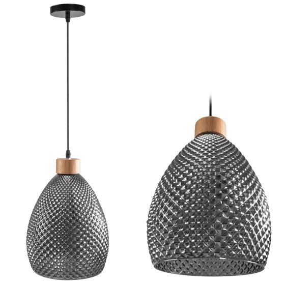 TOOLIGHT hængende loftlampe APP897-1CP Sort 31,5x23x90cm