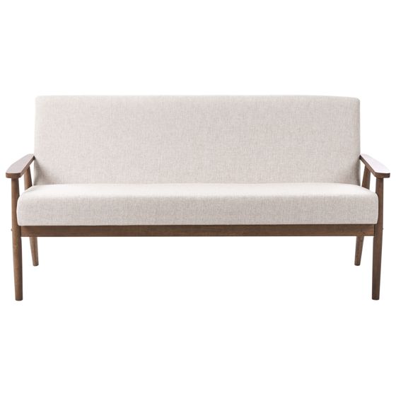 Sofa 3 personers ESRUM Mørkebrun/beige