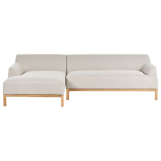 Hjørnesofa 3 personers SOSJO Lys Beige Højrevendt