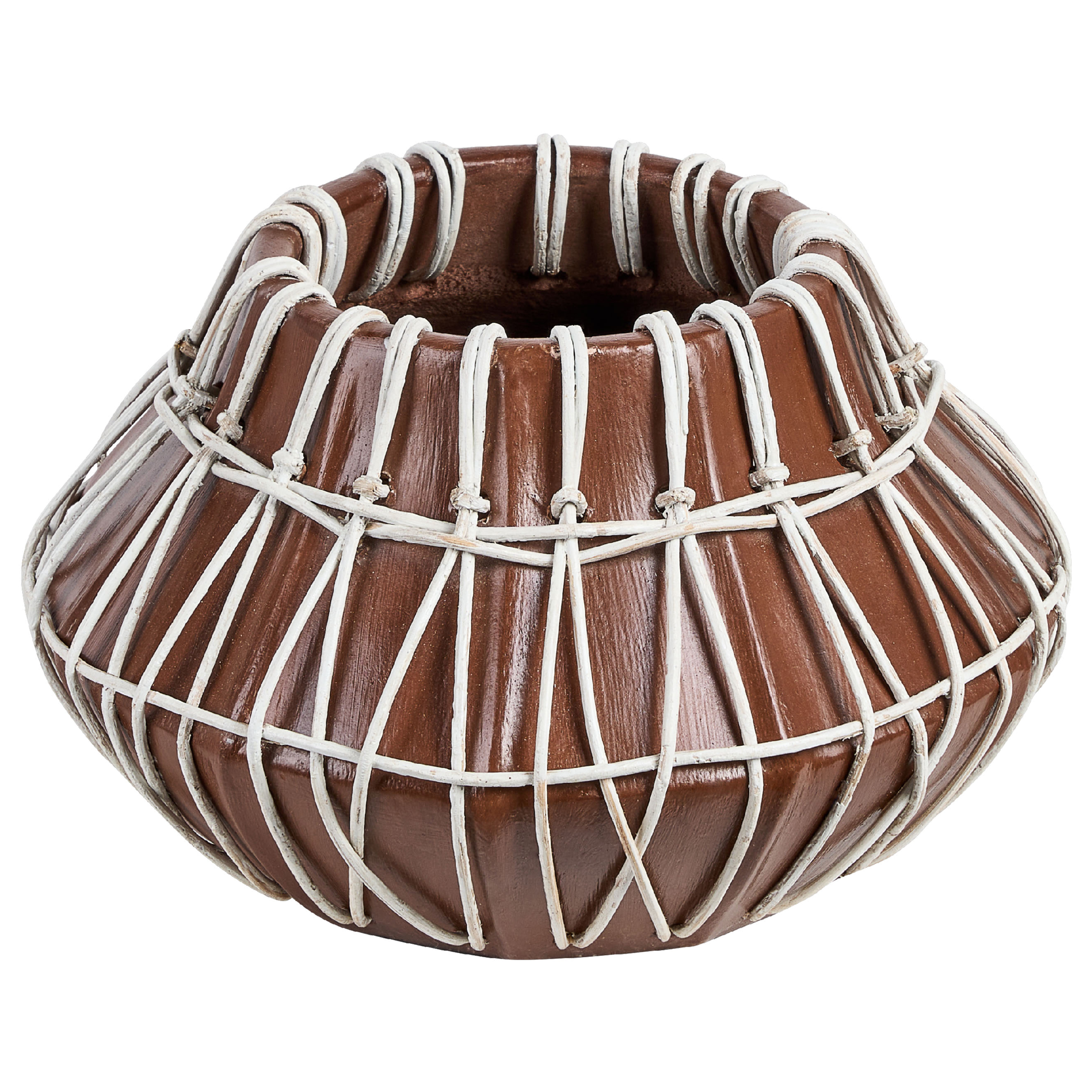 Dekovase KLUET 22 cm Keramik Brun