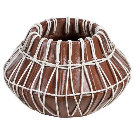 Dekovase KLUET 22 cm Keramik Brun