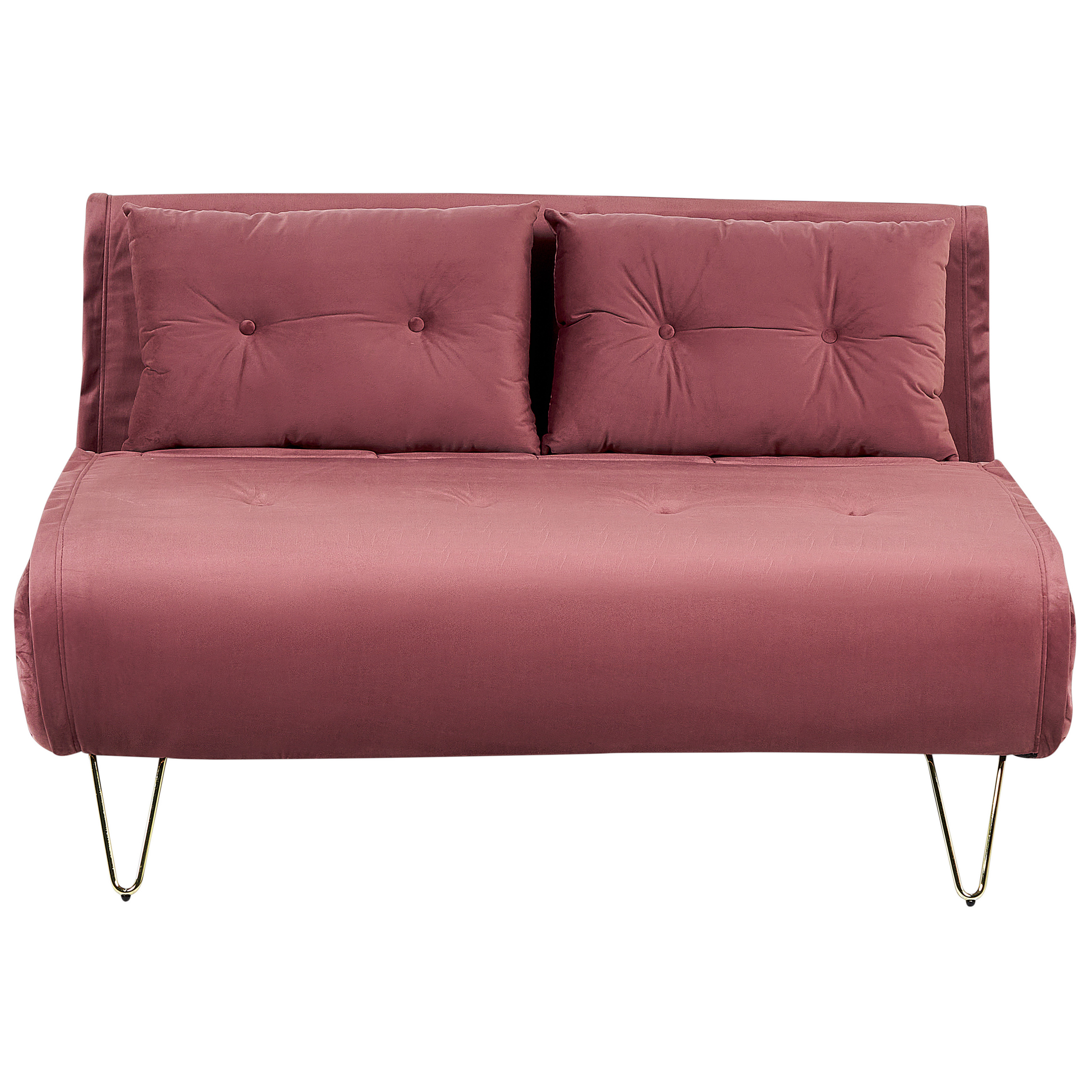 Sovesofa 2 personers VESTFOLD Velour Lyserød