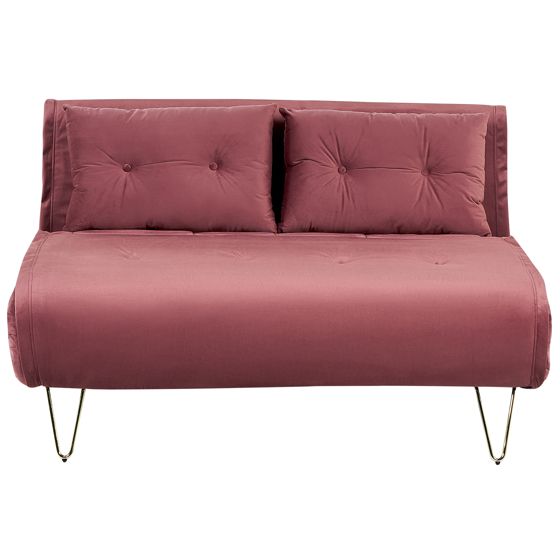 Sovesofa 2 personers VESTFOLD Velour Lyserød