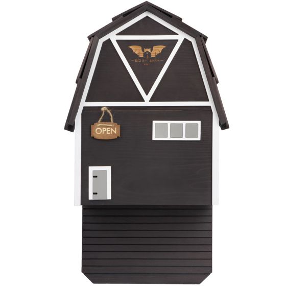 WildYard® Big Bat Barn flagermuskasse – 3 kamre, op til 150 flagermus, sort, ventileret, cedertræ, præmonteret vægmontering