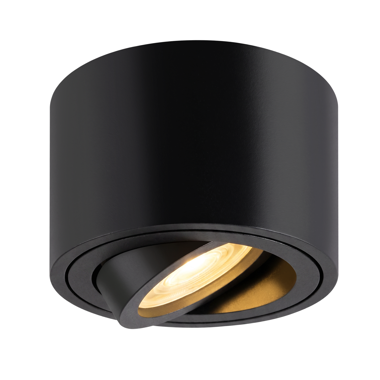 NETTLIFE 4-delt dæmpbart hvidt LED-spotlightsæt til påbygning, 3CCT 3000K-6500K, ultraflad Ø80x50mm, 30° justerbar