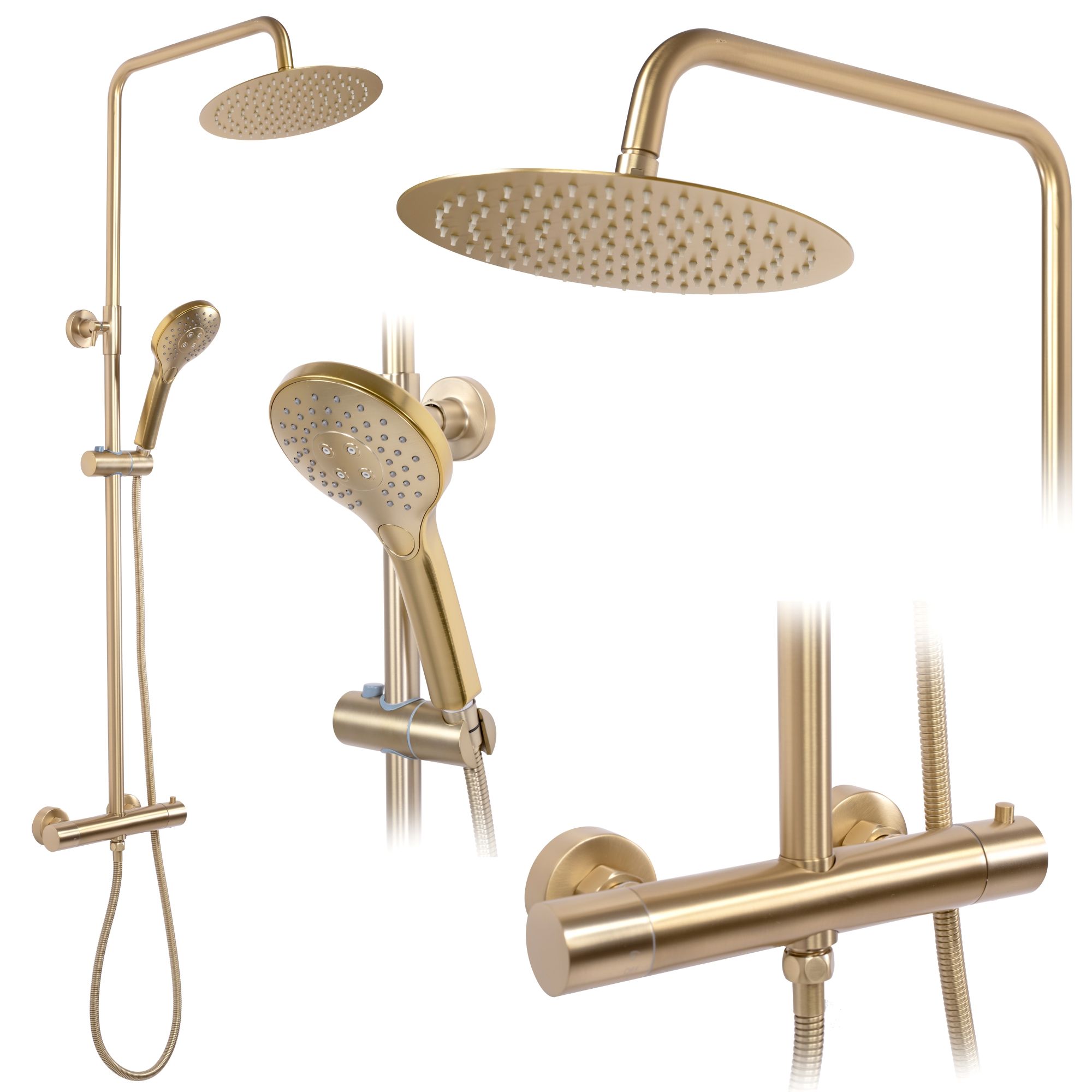 REA brusesæt VINCENT Børstet guld, 48x27x123,5cm