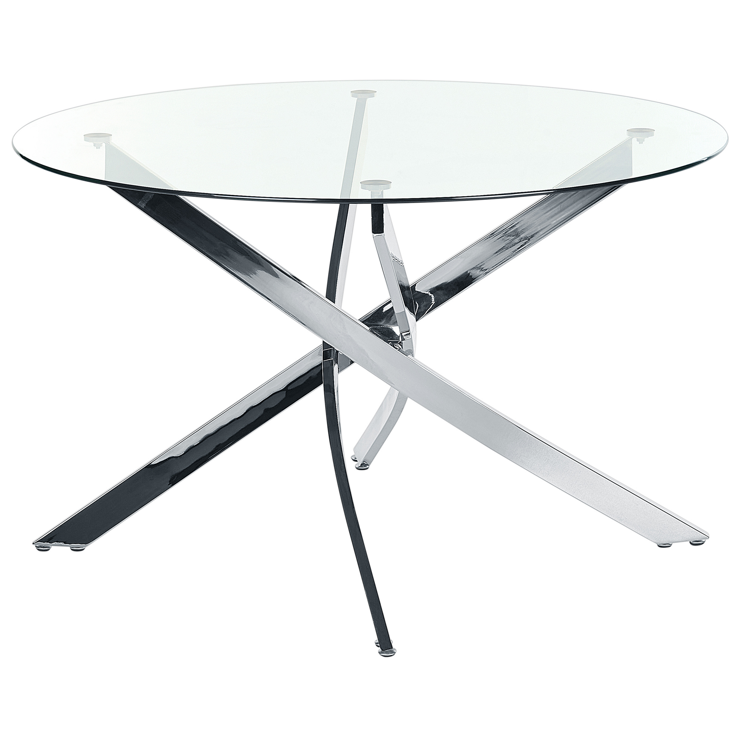 Spisebord MARAMO Sølv 120 cm 120 cm Hærdet glas
