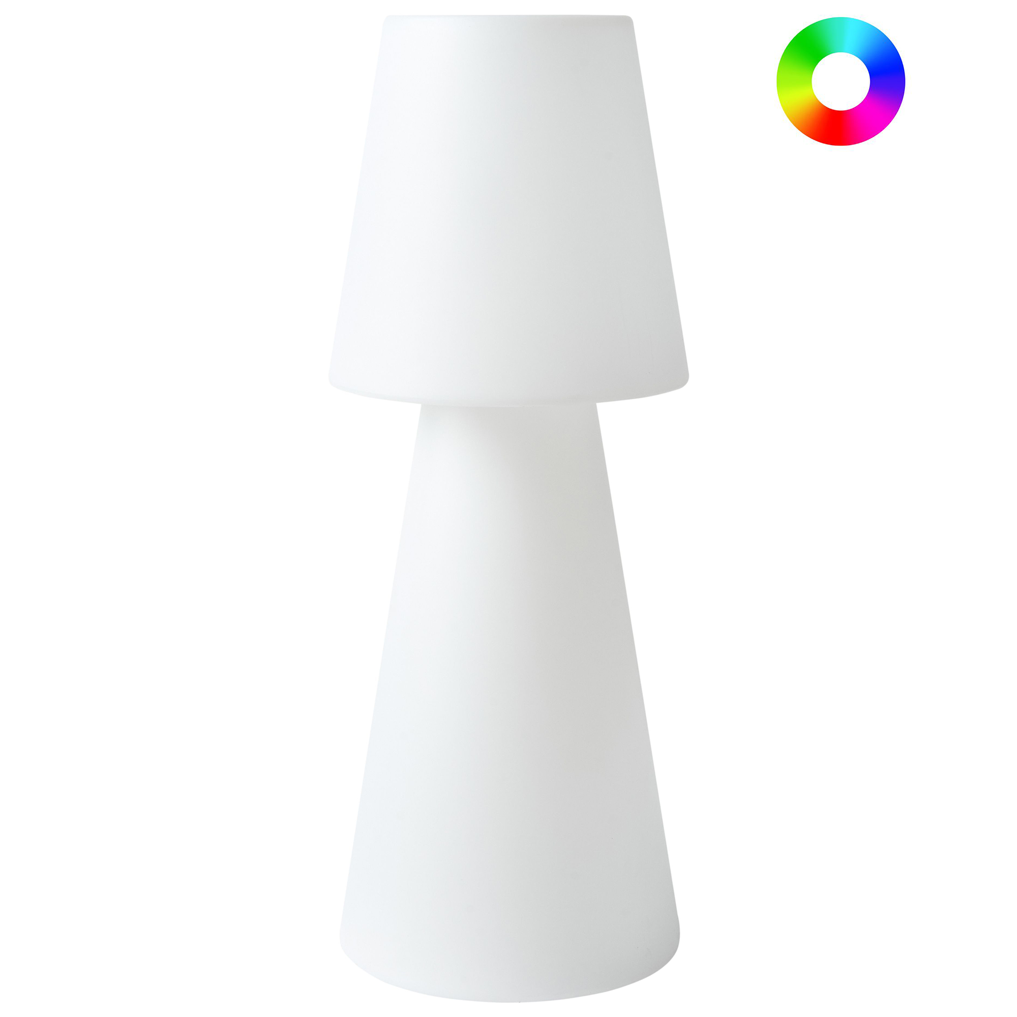 Udendørs LED-gulvlampe SABANAS Med fjernbetjening Hvid