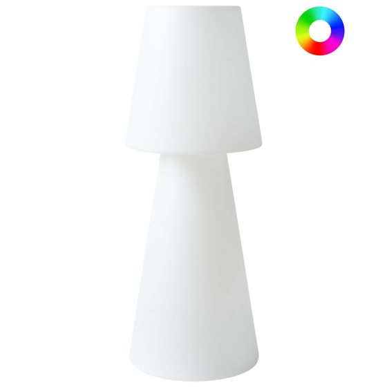 Udendørs LED-gulvlampe SABANAS Med fjernbetjening Hvid