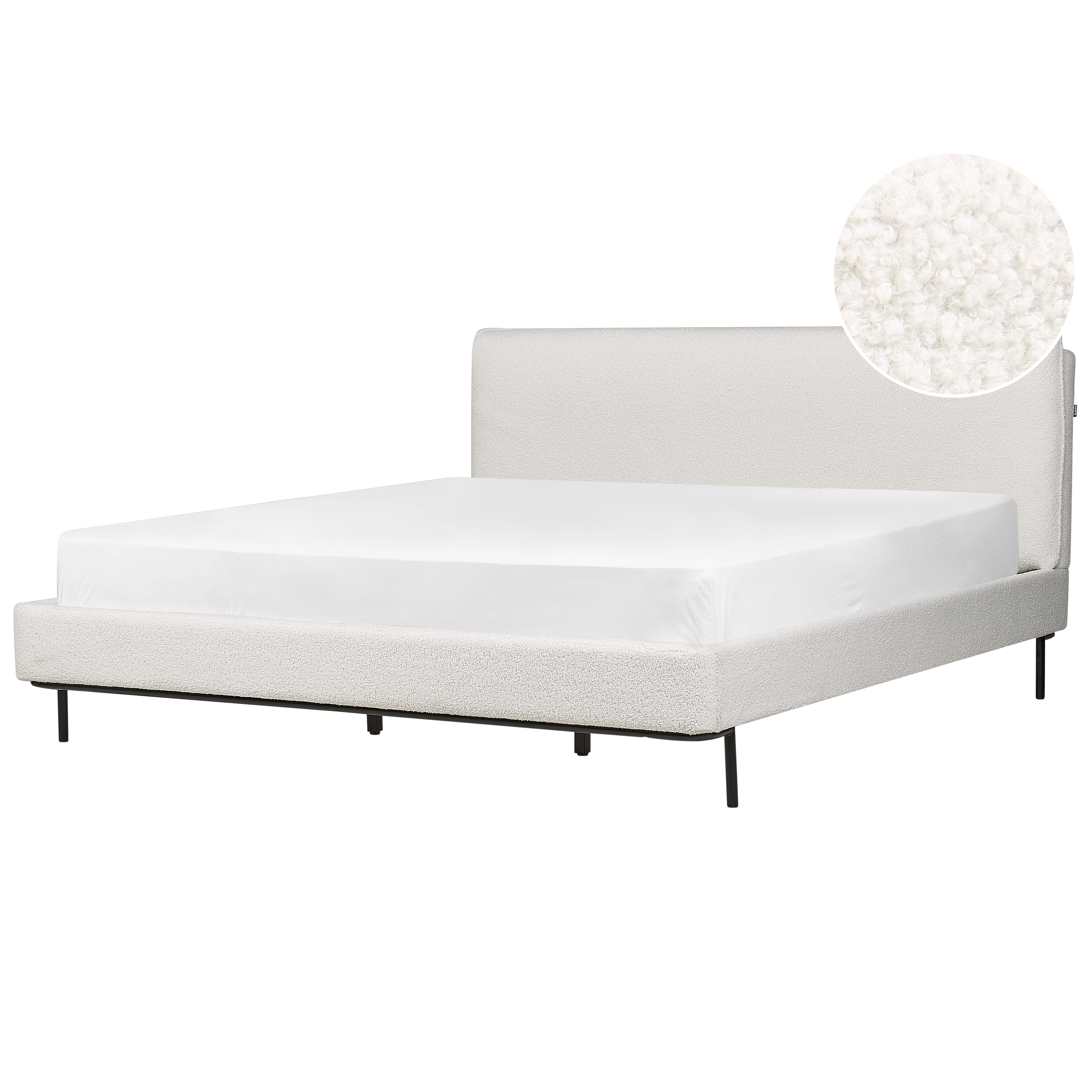 Seng Boucle CORIO 180 x 200 cm Cremehvid
