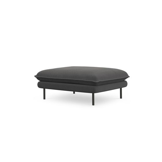 Sofabord POZZA II 106 cm 106 cm Terrazzo effekt Sort
