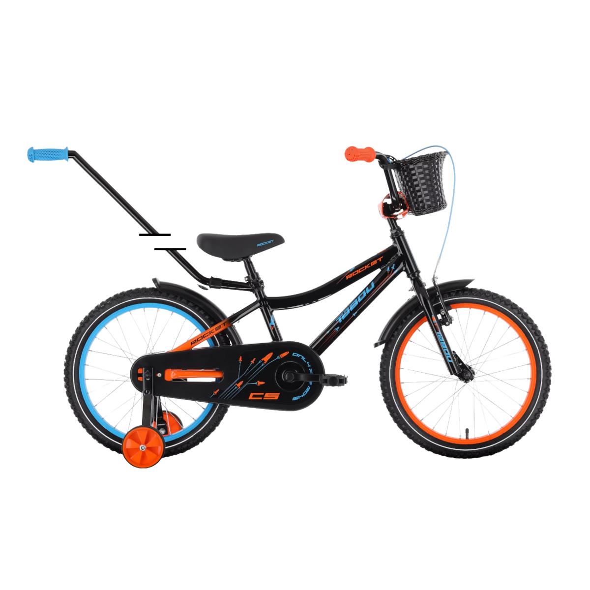 Tabou Rocket CS ALU børnecykel, 18" sort/orange