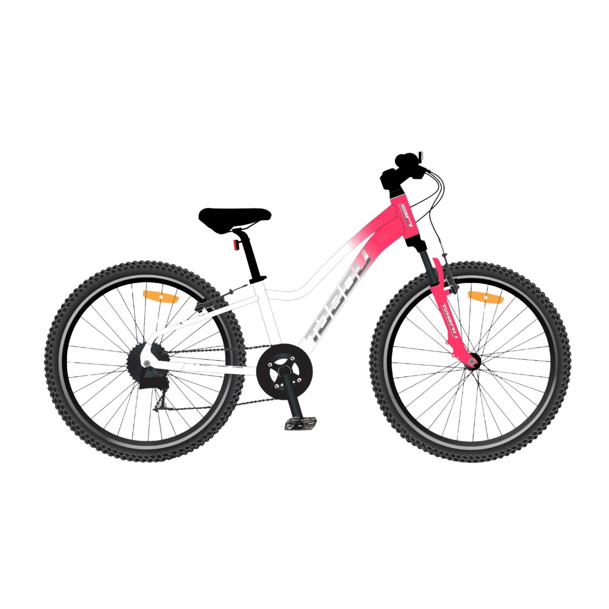 Tabou Topshe 20 børnecykel, pink/hvid