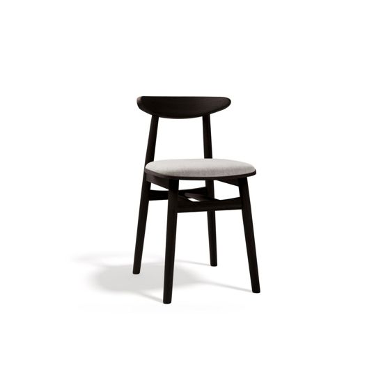 Cosmopolitan Design stole, 2 stk., "Bony", 1-personers, 42 × 47 × 80 cm, BABEL, wengeben, lysegrå